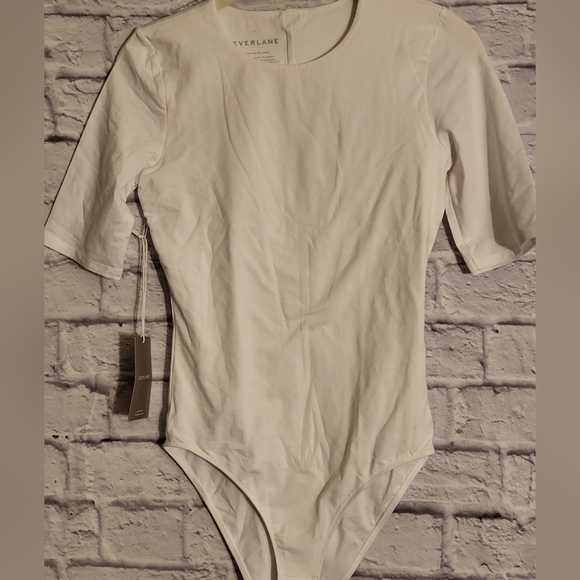 🥈Everlane White Shortsleeve Crewneck Bikini Bodysuit - Picture 5 of 8